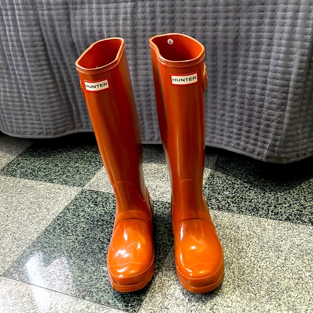 Hunter Rain Boots Orange
